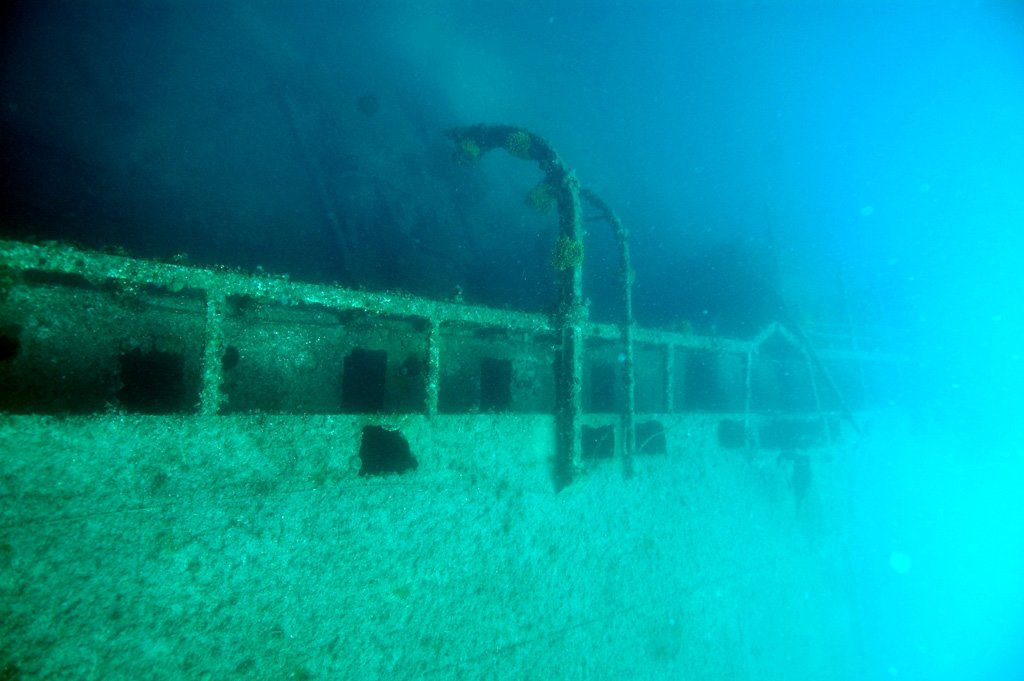 Wrak van het schip vassilios komiza